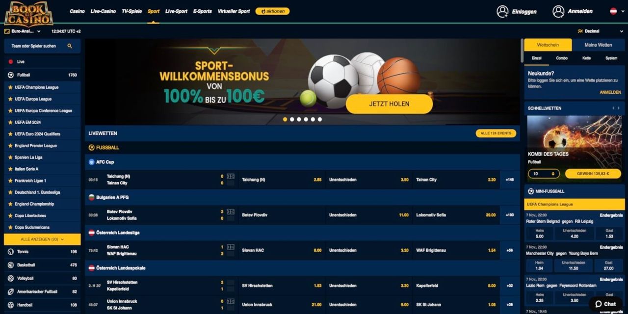 BookOfCasino Sportwetten Bonus