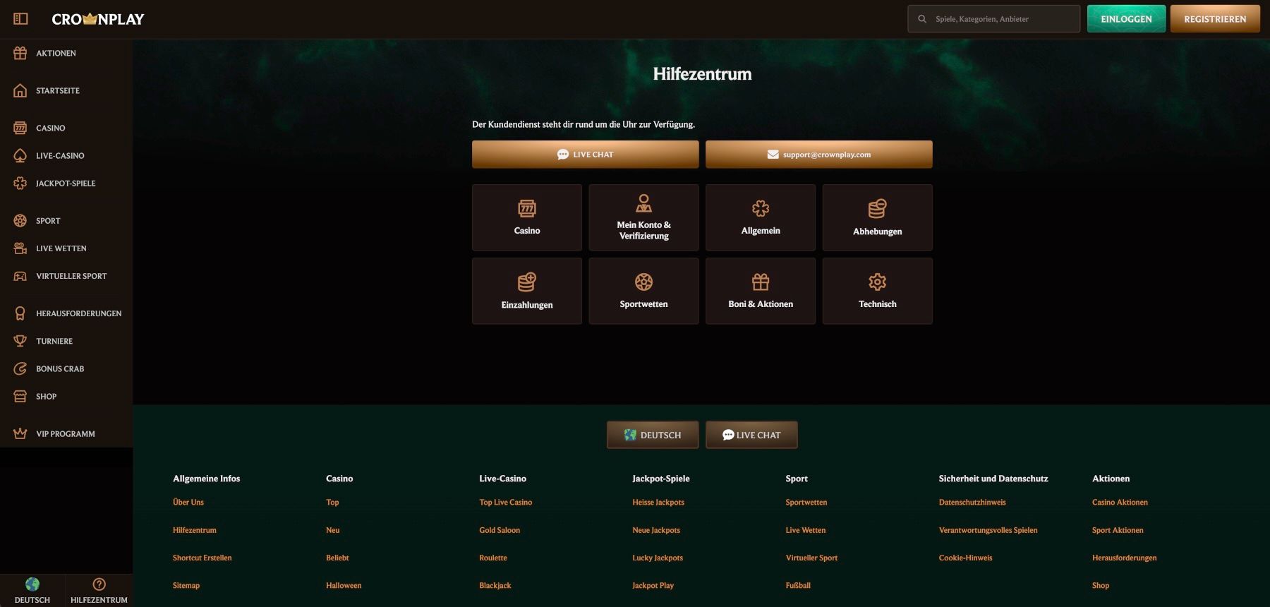 Crownplay Hilfezentrum