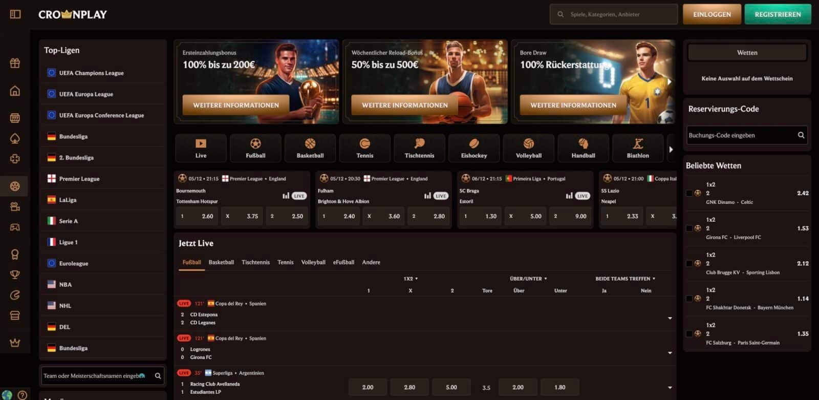 Crownplay Sportwetten
