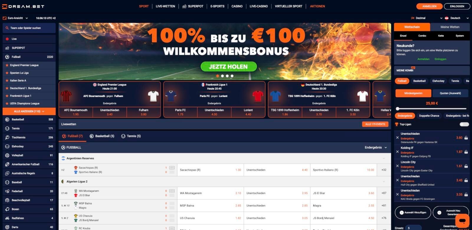Dream.Bet Sportwetten