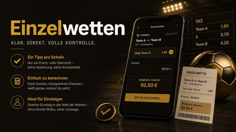  Einzelwette: welche Arten es gibt und wann sich welche anbietet