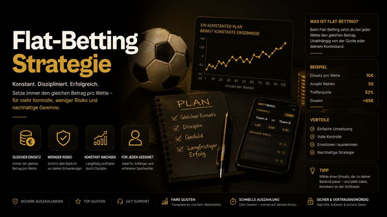 Flat Betting: der gleiche Einsatz auf jede Wette