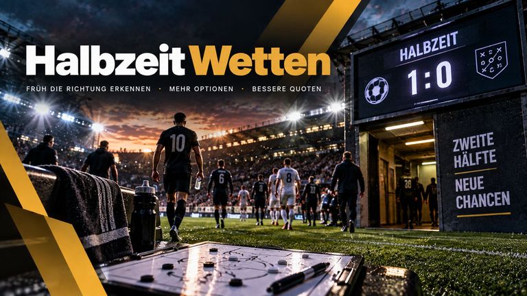 Halbzeit Wetten: erste Halbzeit, zweite Halbzeit und Halbzeit/Endstand