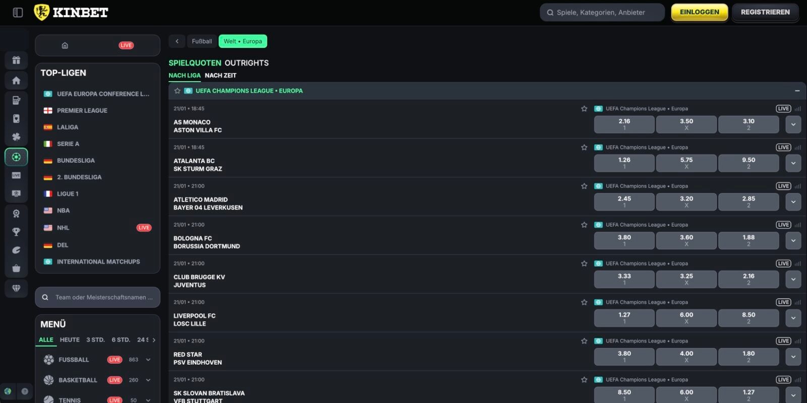 Linbet Fussballwetten