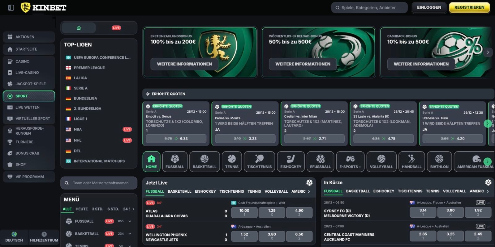 Kinbet Sportwetten