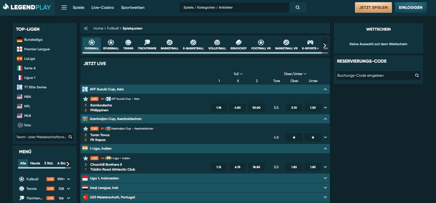 Legendplay Live Wetten