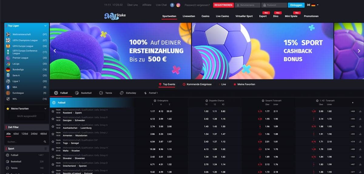 Mystake Sportwetten Bonus