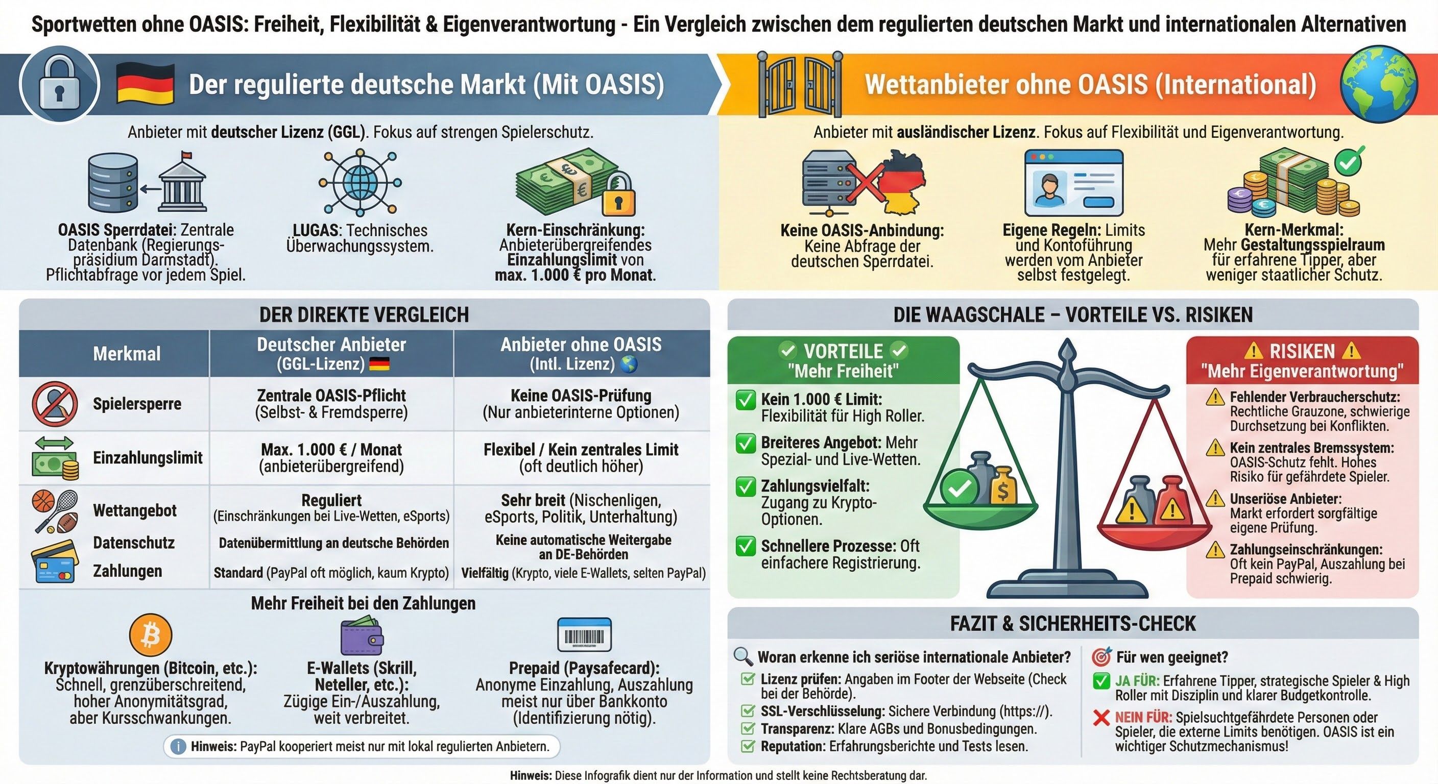Sportwetten ohne OASIS Infografik