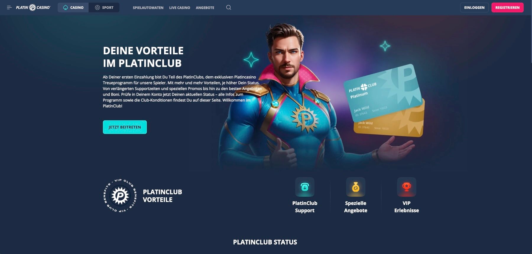 PlatinCasino Sportwetten PlatinClub