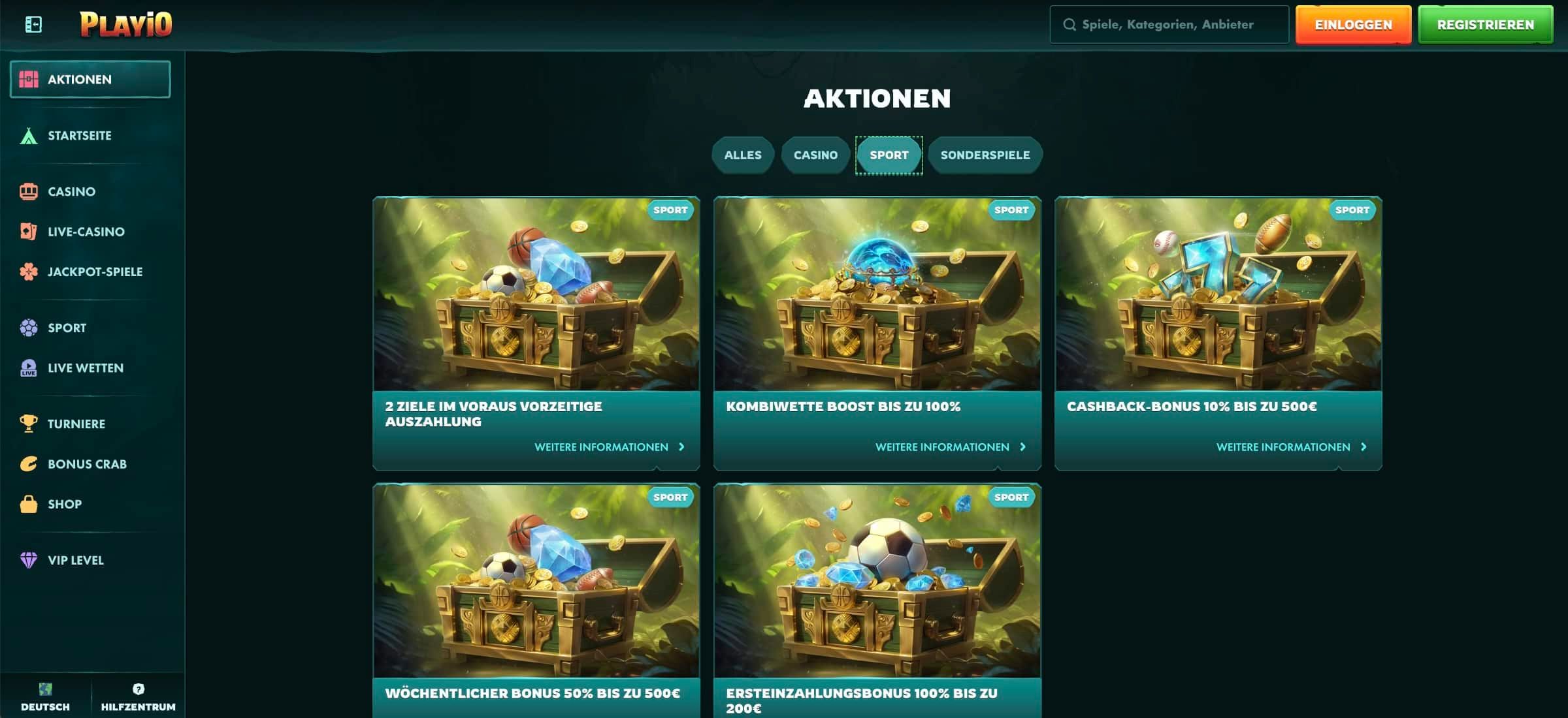 Playio Bonus Aktionen