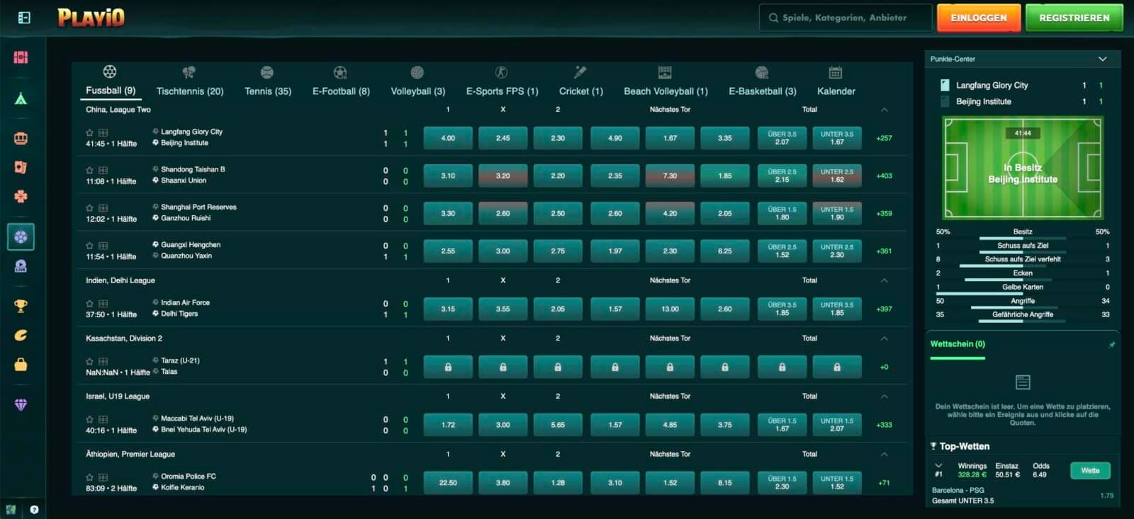 Playio Live Wetten