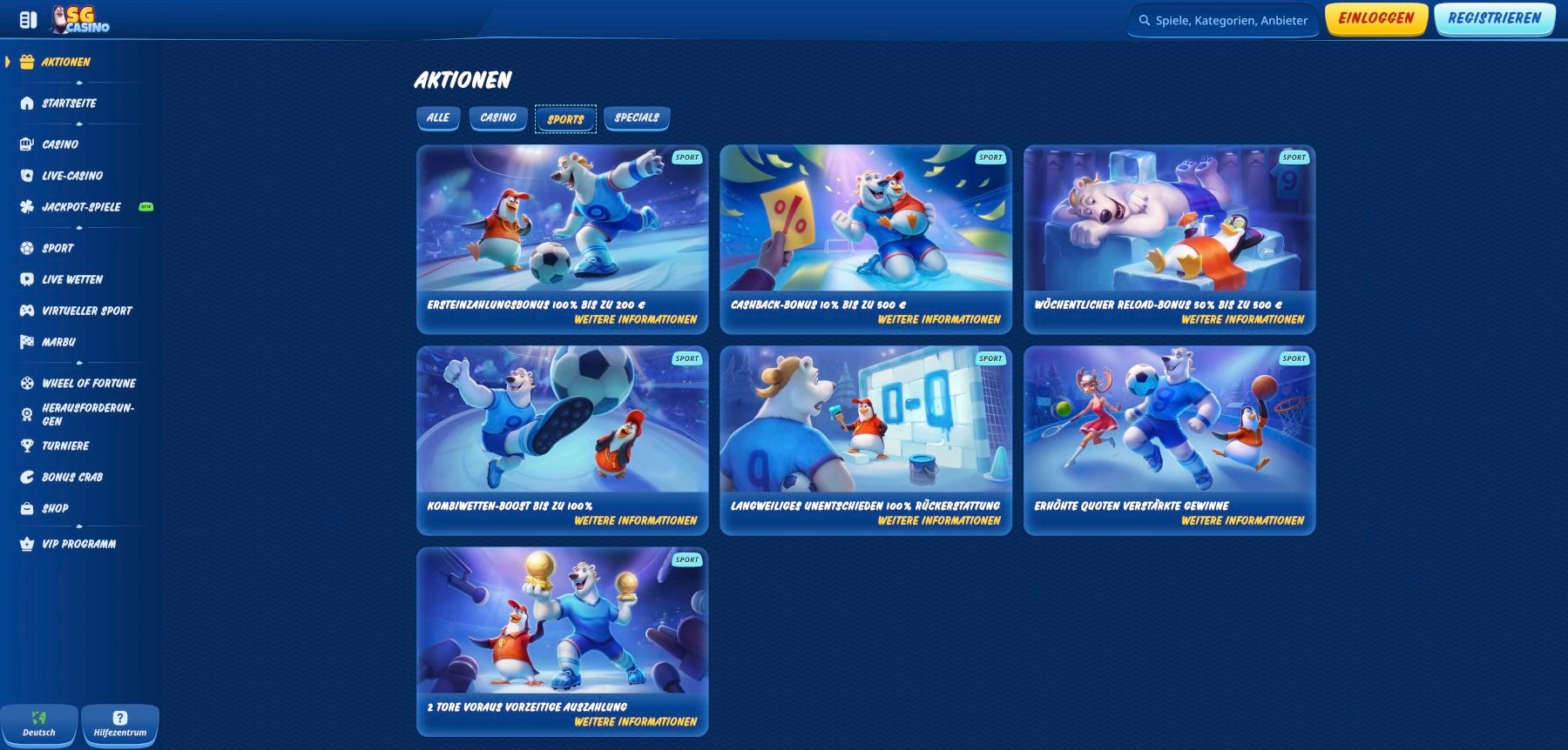 SGCasino Aktionen