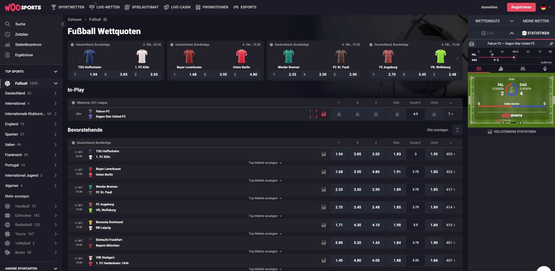 WooSports Fussball Wetten
